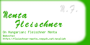 menta fleischner business card